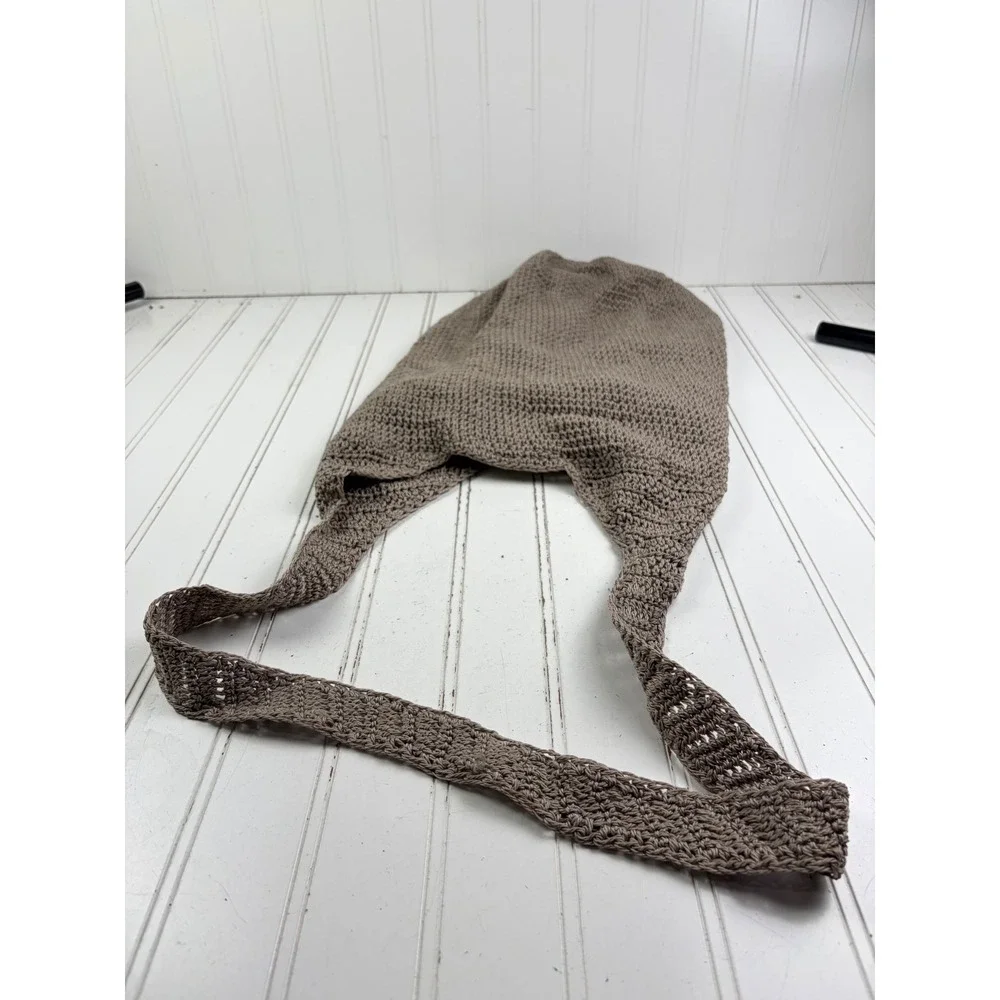 Vintage Y2K Woven Boho Crochet Slouchy Hobo Knit Oversized Shoulder Bag Purse